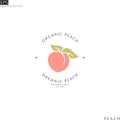 Peach juice. Logo template